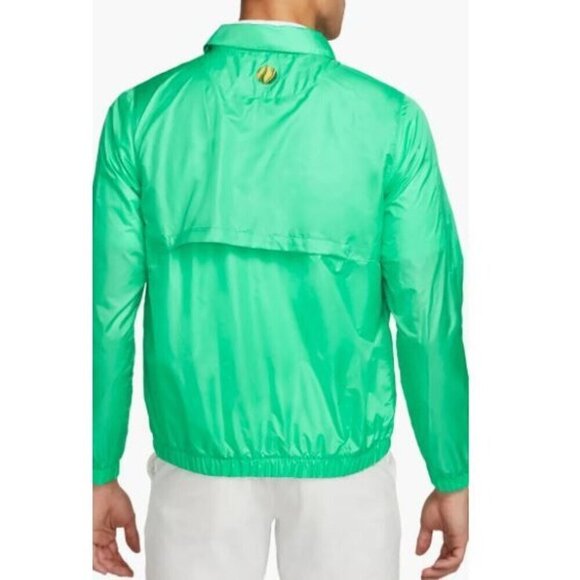Nike Mens Green Full Zip Up Light Water Repellent Pockets Golf Jacket Sz XL New - Picture 2 of 12